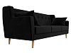 Прямой диван Брайтон 3 (черный)