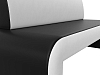 Кухонный прямой диван Кармен (черный\белый цвет)