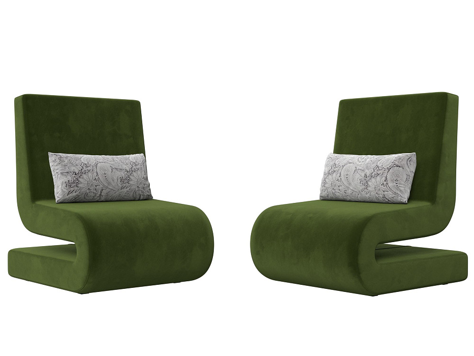 Кресло Волна (2 шт) (зеленый цвет)