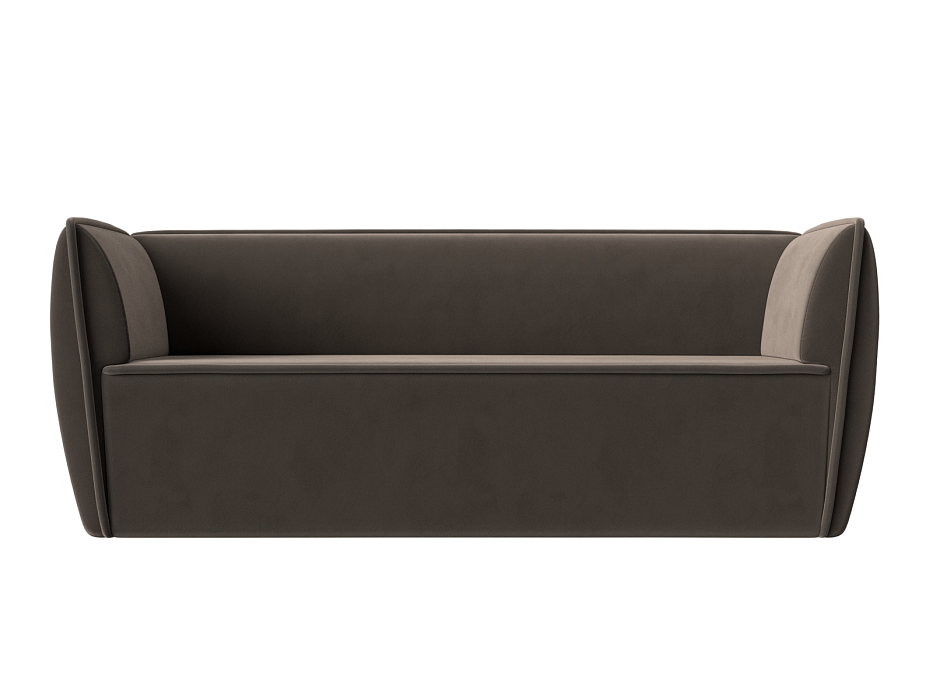 Диван кухонный прямой Бергамо 3-х местный (seven 727 коричневый)