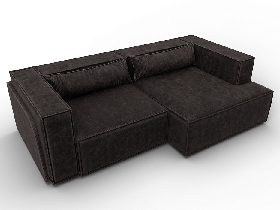 Диван угловой Лига-061 угол правый (brut 17 коричневый)