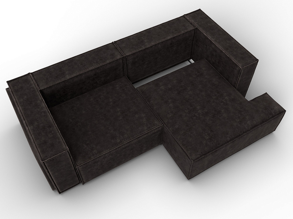 Диван угловой Лига-061 угол правый (brut 17 коричневый)