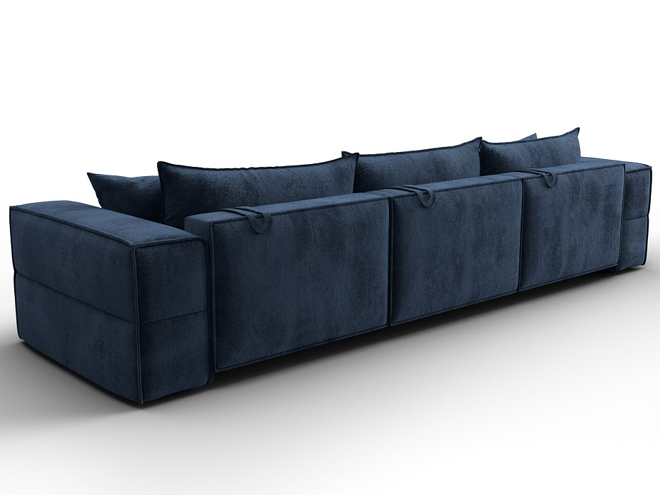 Диван прямой Лига-058 НПБ Лонг (tower 13 синий)