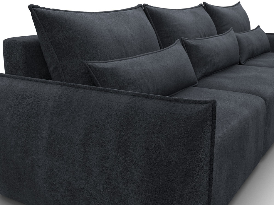 Диван угловой Лига-051 НПБ Лонг угол универсальный (tower 11 темно-серый)