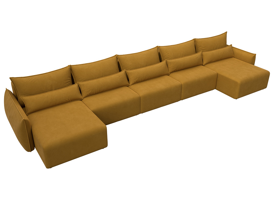 Диван П-образный Лига-051 НПБ МегаЛонг (brut 10 желтый)