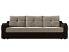 Прямой диван Меркурий еврокнижка (бежевый\коричневый цвет)