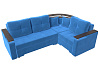 Угловой диван Комфорт правый угол (голубой цвет)