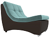 Модуль Монреаль кресло (бирюзовый\коричневый цвет)