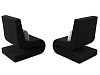 Кресло Волна (2 шт) (черный)