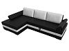 Угловой диван Канкун левый угол (черный\белый цвет)