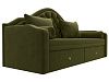 Прямой диван софа Сойер (зеленый цвет)