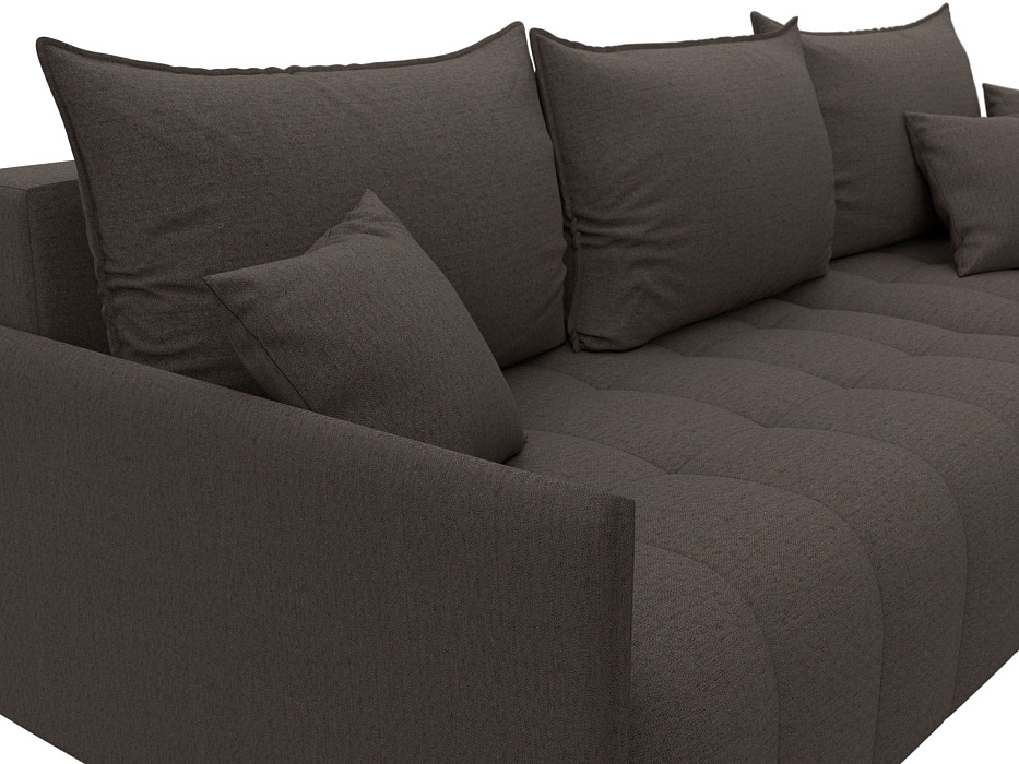 Диван угловой Лига-054 НПБ угол универсальный (амур 05 коричневый)