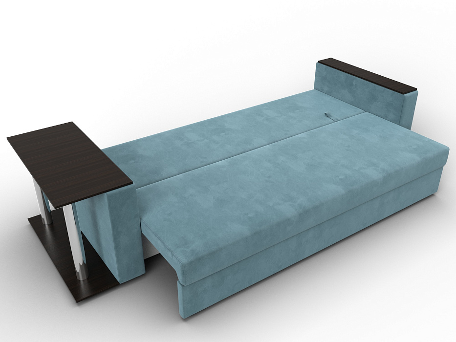 Диван прямой Атланта со столом слева (бирюзовый)