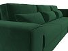 Угловой диван Лига-008 Long правый (зеленый цвет)