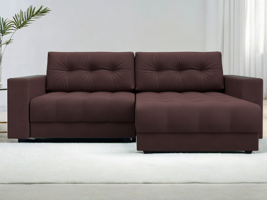 Диван угловой с декором Лига-049 НПБ (joly 09 бордовый)