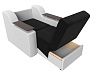Кресло-кровать Сенатор 60 (черный\белый цвет)