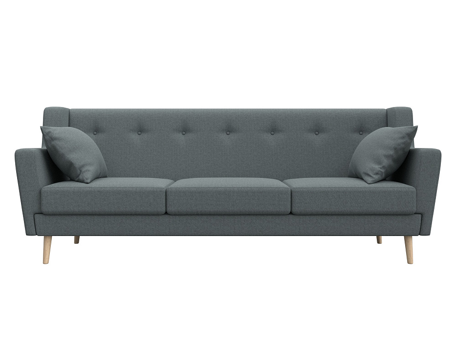 Диван кухонный прямой Брайтон 3 (амур 07 серый)