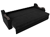 Прямой диван Меркурий еврокнижка (черный\черный цвет)
