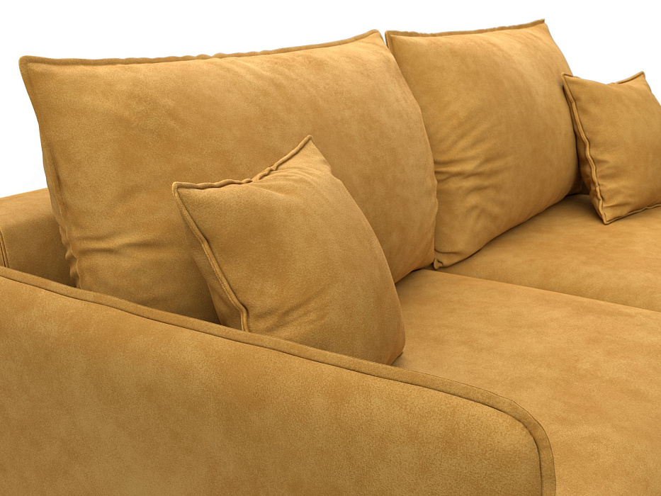 Диван прямой Лига-064 НПБ (brut 10 желтый)