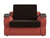 Прямой диван Меркурий 100 (коричневый\коралловый цвет)