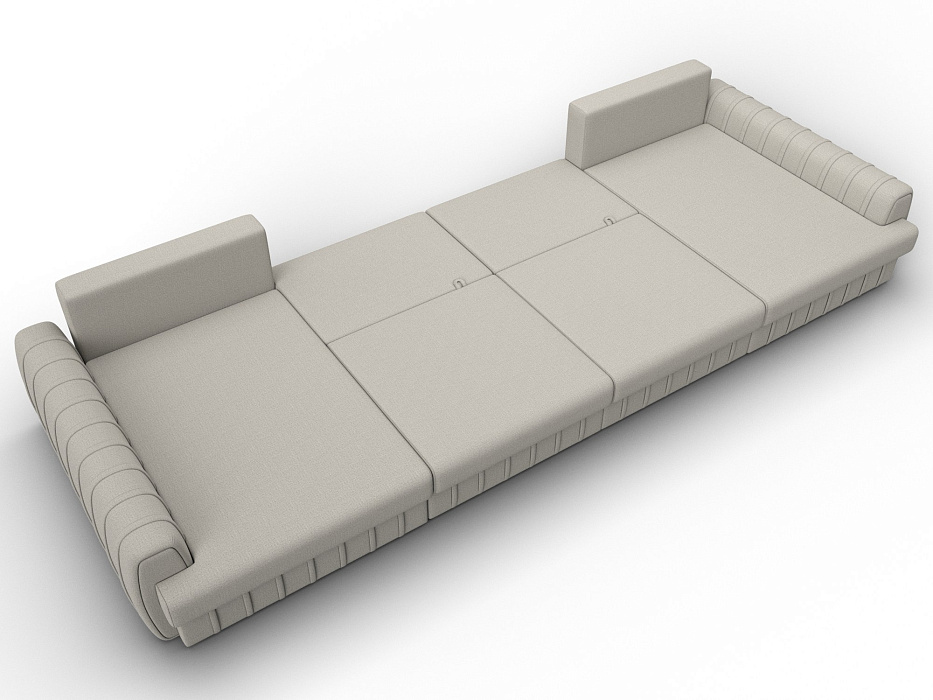 Диван П-образный Лига-057 НПБ Лонг (амур 02 бежевый)