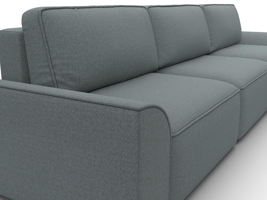 Диван угловой Лига-048 НПБ лонг (амур 07 серый)