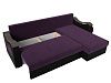 Угловой диван Меркурий Лайт правый угол (фиолетовый\черный цвет)