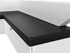 Кухонный угловой диван Омура левый угол (черный\белый цвет)