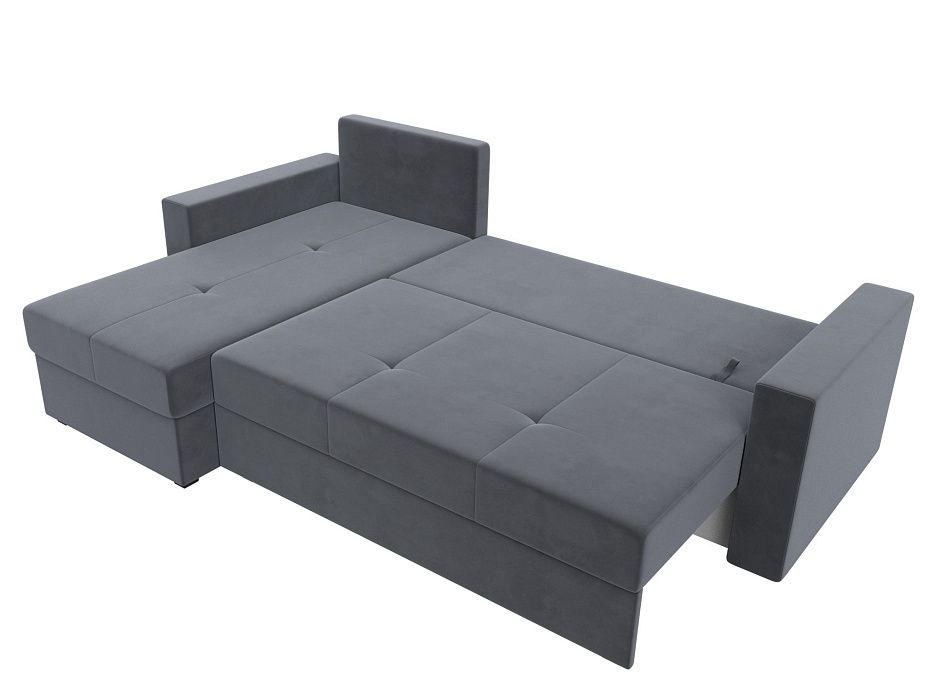 Диван угловой Верона Лайт левый угол (seven 17 серый)