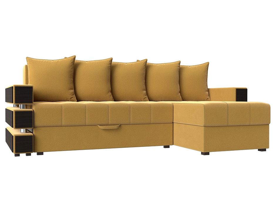 Угловой диван Венеция правый угол (желтый цвет)