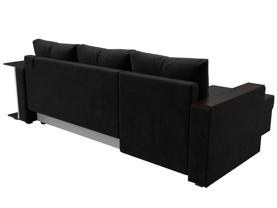 Диван угловой Атланта со столом левый угол (черный)