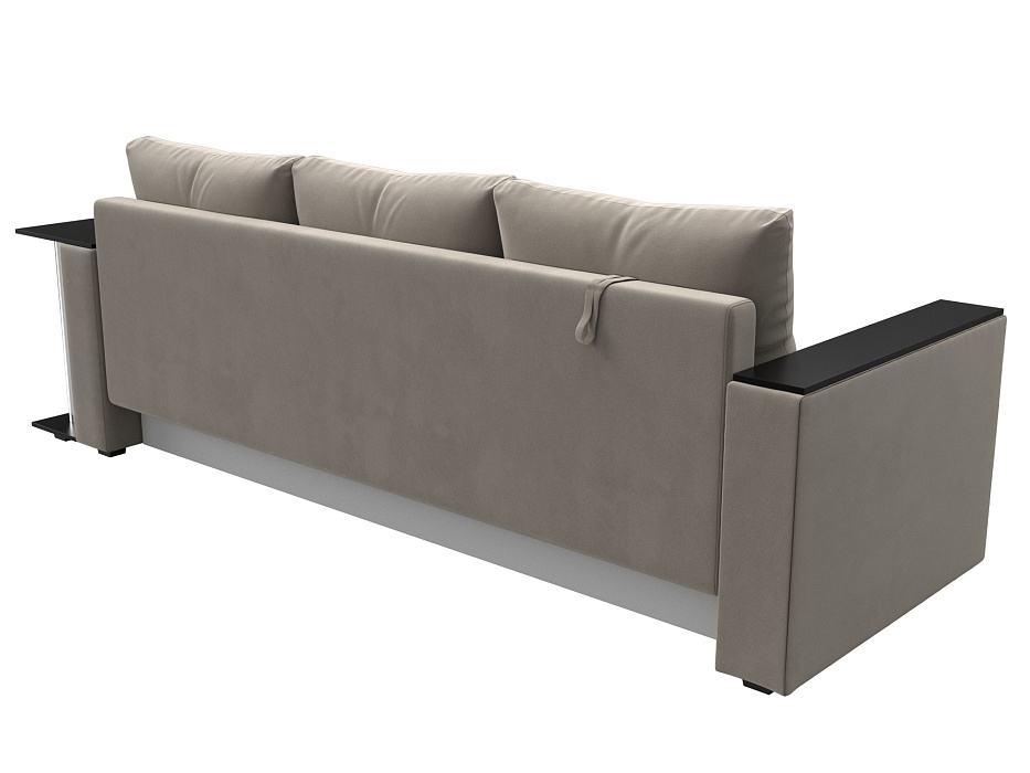 Диван прямой Атланта со столом справа (бежевый)