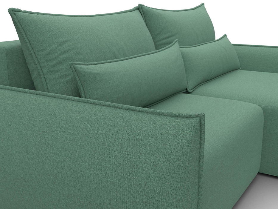 Диван угловой Лига-051 НПБ угол универсальный (амур 11 зеленый)