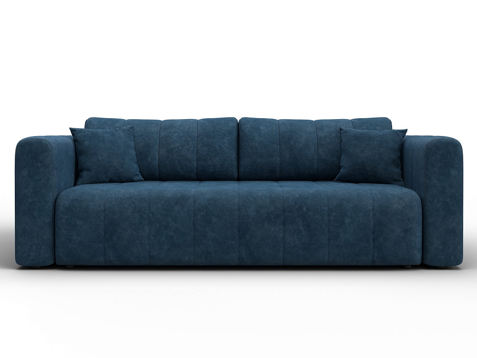 Диван прямой Лига-062 НПБ (велюр brut 11 синий)