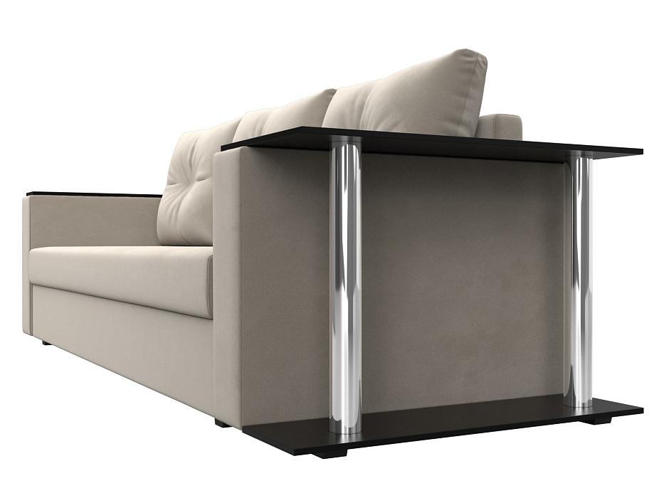 Диван прямой Атланта со столом справа (бежевый)