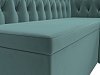 Кухонный угловой диван Мирта правый угол (бирюзовый цвет)
