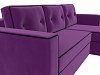 Угловой диван Принстон правый угол (фиолетовый\черный цвет)