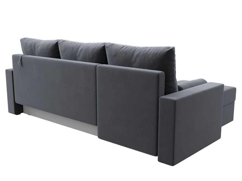 Диван угловой Верона Лайт левый угол (seven 17 серый)