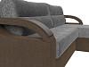 Угловой диван Форсайт правый угол (серый\коричневый цвет)