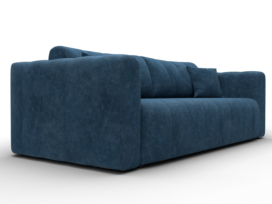 Диван прямой Лига-062 НПБ (велюр brut 11 синий)
