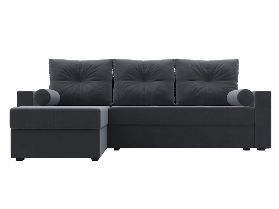 Диван угловой Верона Лайт левый угол (seven 17 серый)