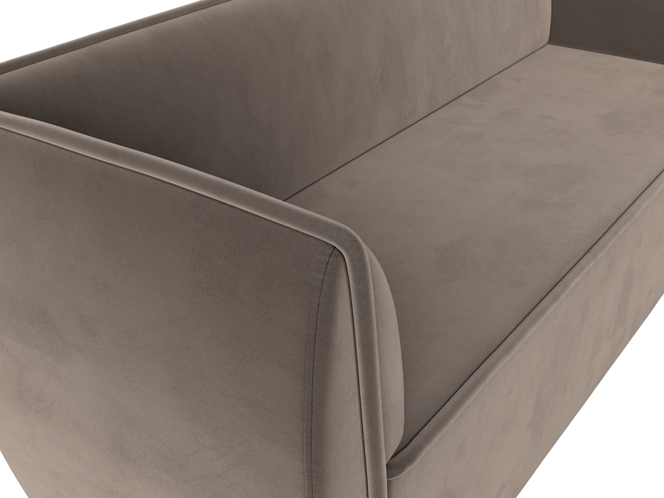 Диван кухонный прямой Бергамо 3-х местный (seven 727 коричневый)