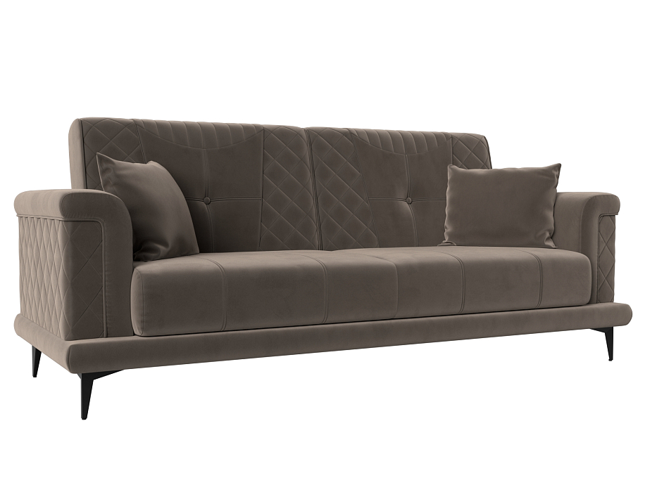 Прямой диван Неаполь (коричневый цвет)