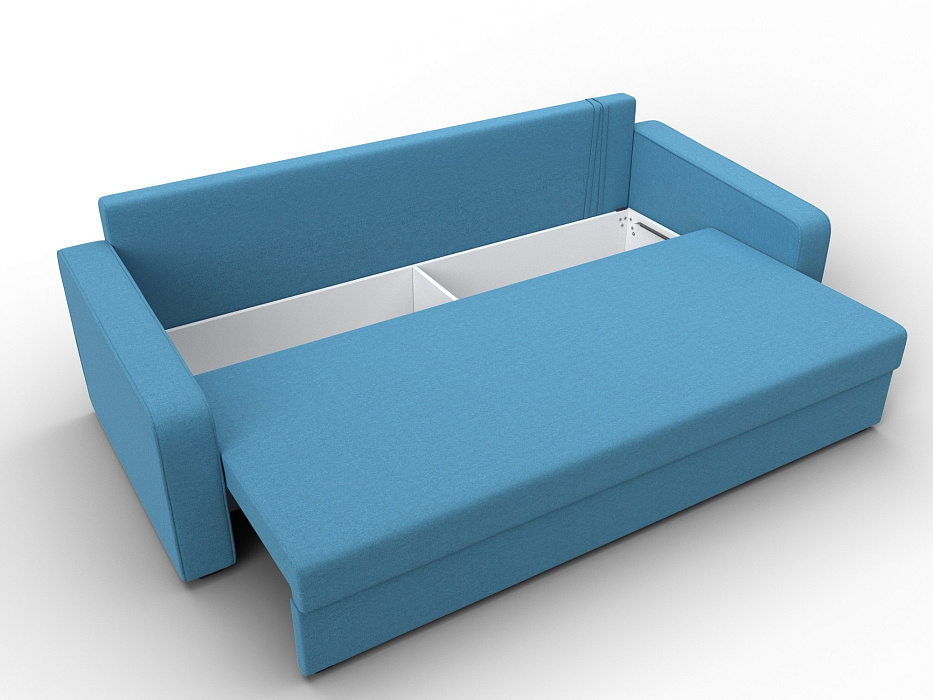 Диван прямой Лига-009 (амур 10 голубой)